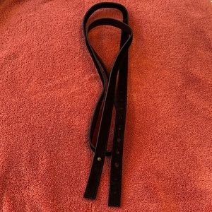 Eileen Fisher Black Suede Double Wrap Belt